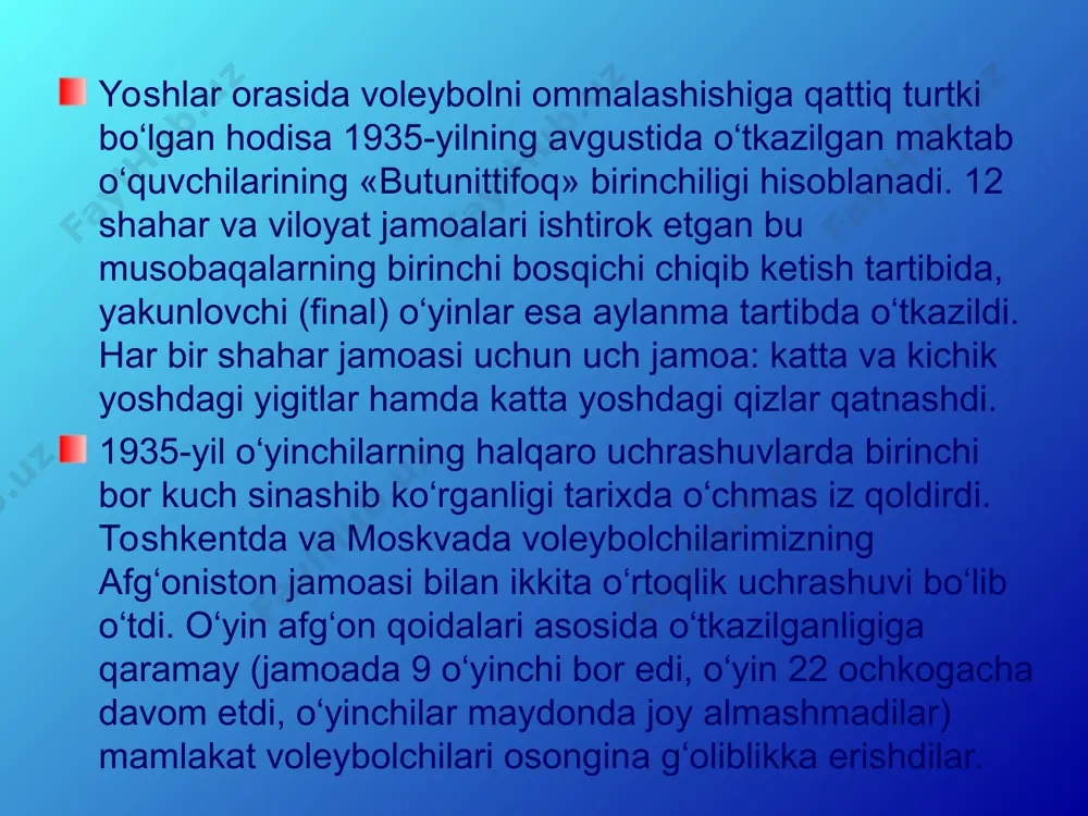 voleybol o'yini va uning dastlabki qoidalari - Page 4