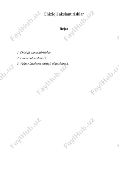 chiziqli akslantirishlar — DOC