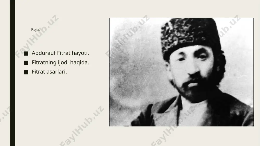 sasi’ni ham for tilida yozdi u 1912-yilda nashr etildi. fitrat matbuot orqali ham òz ģoyalarini tarģib etishga intildi.samarqandda 1917-yilning aprel oyida”hurriyat” gazetasi chiqa boshlagan edi,avval unga mardonqul shohmuhammadzoda,keyin 27-28 sonlariga fitrat muharrirlik qildi. fitrat kòpqirrali va sermahsul ijodkordir.bu uning oz va soz lirikasi,kòpqirrali dramaturgiyasi,jangovor publitsistikasi va katta hajimdagi chuqur ilmiy tadqiqotlaridir.uning ilk tòplami”sayha”ning kuchi fayzulla xòjayev takidlaganidek,”buxoro mustaqilligi ģoyasi yorqin milliy shakilda birinchi bor ifodalab berilishida edi”.vatanga muhabbat,xalqning ģam-ģussasiga achinish va zulimdan qutilishga undash tuyğusi bilan yòģirilgan. fitratning mashxur sherlaridan biri”mirrix yulduziga”deb nomlanadi.bu she’r uning boshiga kòp kulfatlar soldi,uni millatchi deb ayiblashda ya’na bir qòshimcha dastak bòlib xizmat qildi.she’rda fitrat yulduz bahonasida allohga murojaat etib,bolsheviklarning bosqinchi rus askarlarining vaxshiyliklarini fosh etadi va yurtdoshlarini ularga qarshi ozodlik kurashiga da’vat etadi. fitrat”arslon”yana bir nechta pyesalar yozgan,afsuski ularning kòpchiligi òz vaqtida bosilmay yoq bòb ketgan.u diniy mavzuda ilmiy risola,pyesalar,hikoyalar yozdi “qiyomat” 1924 yilda,”shaytonning tangriga isyoni” 1924 yilda. fitrat zòr adabiyotshunos,kuchli nazariyachi va òtkir …