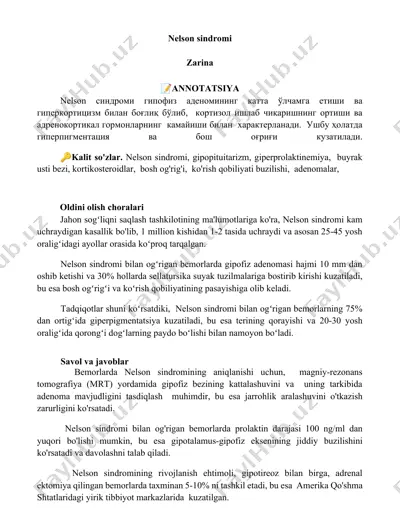 nelson sindromi — DOCX