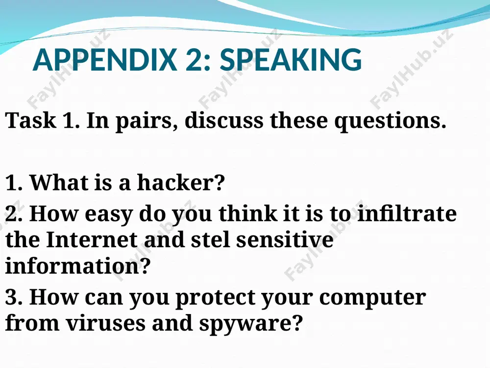 h some form of encryption. a system disigned to send email privately is pretty good privacy, a freeware programm written by phil zimmerman. network securuty. private networks can be attacked by intruders who attend to obtain information such as social security numbers, bank accounts or research and business reports. to protect crusial data , companies hire security consultantas who analyze the risks and provide solutions. the common methods of protections are passwords for access control, firewalls, and enscrytion and descryption systems. enscrytion changes data into a secret code so that only someone with a key can read it. descryption converts enscrypted data back into its original form. malware protection. malware ( malicious software) are programs designed to infiltrate or damage your computer, for example viruses, worms, trojans and spyware. a virus can enter a pc via a disc drive - if you insert an infected disk - or via the …