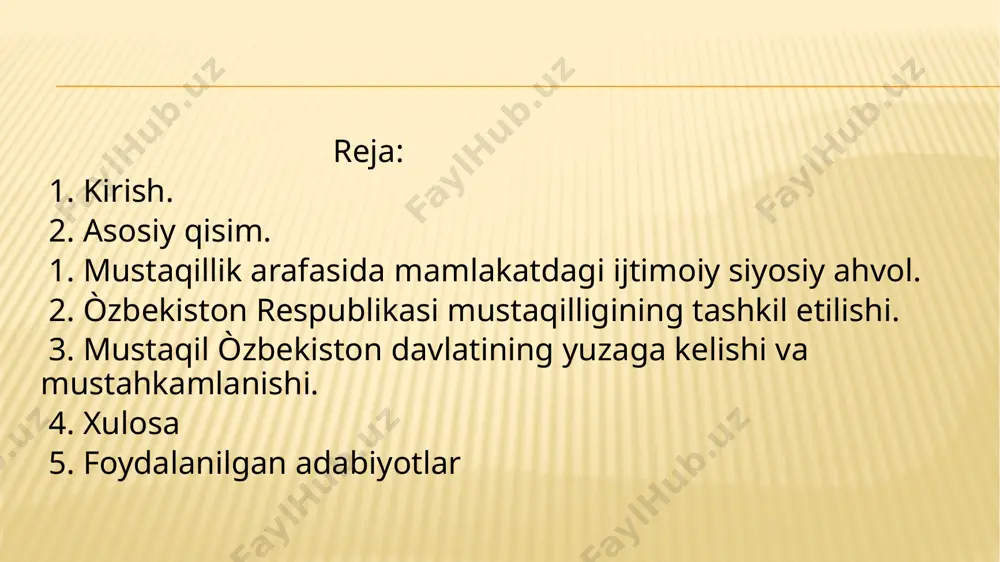 o‘zbekistonning eng yangi tarixi fanidan tayyorlagan taqdimoti - Page 3