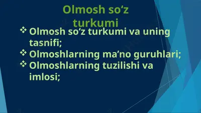 olmosh so‘z turkumi — PPTX