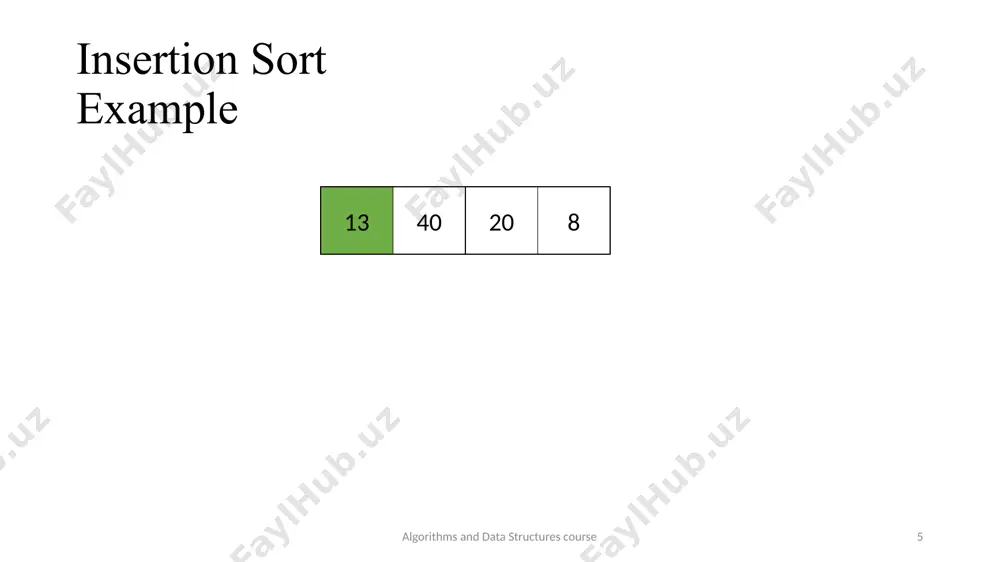 insertion sort - Page 5
