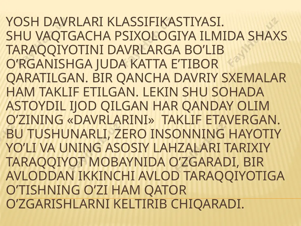 r (katta bog‘cha yoshi)ga ajratish mumkin. bola rivojlanish jarayonida kishilik avlodi tomonidan yaratilgan predmet va hodisalar olami bilan munosabatga kirishadi. bola insoniyat qo‘lga kiritgan barcha yutuqlarni faol ravishda o‘zlashtirib, egallab boradi. bunda predmetlar olamini, ular yordamida amalga oshiriladigan xatti-harakatlarni, tilni, odamlar orasidagi munosabatlarni egallab olishi, faoliyat motivlarining rivojlanishi, qobiliyatlarning o‘sib borishi, katta yoshli kishilarning bevosita yordamida amalga oshirilib borilmog‘i kerak. asosan, shu davrdan boshlab bolaning mustaqil faoliyati kuchaya boshlaydi. mashhur rus pedagogi lesgaftning fikricha, insonning bog‘cha yoshidagi davr shunday bir bosqichki, bu davrda bolalarda xarakter xislatlarining namunalari shakllanib, axloqiy xarakterning asoslari yuzaga keladi. bog‘cha yoshdagi bolalarning ko‘zga tashlanib turuvchi xususiyatlaridan biri, ularning harakatchanligi va taqlidchanligidir. bola tabiatining asosiy qonunini shunday ifodalash mumkin: bola uzluksiz faoliyat ko‘rsatishni talab qiladi, lekin u faoliyat natijasidan emas, balki faoliyatning bir xilligi va surunkaliligidan toliqadi. kattalar va tengdoshlari bilan bo‘lgan munosabat orqali bola axloq me’yorlari, kishilarni anglashi, shuningdek, ijobiy va salbiy munosabatlar bilan tanisha boshlaydi. …