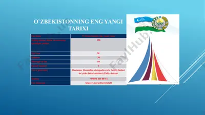 o`zbekistonning eng yangi tarixi — PPTX