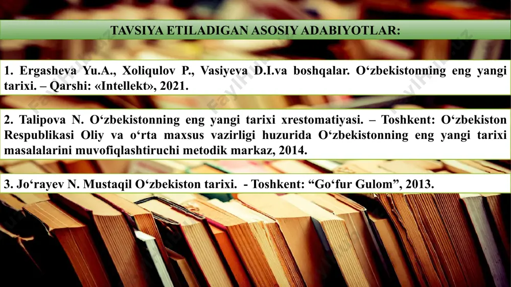 ek xalqi va buyuk allomalarimizning fan va madaniyat arboblarimizning jahon taraqqiyoti va sivilizatsiyasiga qо‘shgan va qо‘shayotgan munosib hissasi bilan qonuniy ravishda faxrlanadilar. yuksak intellektual salohiyatli, maʻnaviy barkamol avlodni tarbiyalash, komil insonni voyaga yetkazishda mamlakat eng yangi tarixining tutgan o‘rni mustaqillik tufayli o‘zbekistonda milliy, demakki, ma’naviy-ruhiy erkinliklarga keng yo‘l ochildi, mamlakat ijtimoiy-iqtisodiy, siyosiy, g‘oyaviy, madaniy hayotining muhim tarmog‘i hisoblangan, ma’naviyatni shakllantirishga bevosita ta’sir qiladigan hayotiy muhim omillardan bo‘lgan yuksak ma’naviyatli, dunyoqarashi keng qamrovli, intellektual salohiyatli, ma’naviy barkamol avlodni tarbiyalash, komil insonni voyaga yetkazish, umuman olganda, ta’lim-tarbiya tizimini rivojlantirishga davlat siyosati darajasida e’tibor qaratilib kelinmoqda hamda bu borada beqiyos ishlar amalga oshirilmoqda maʻnaviy yetuk shaxsni tarbiyalashda tarixiy xotiraning o‘rni va saboqlari to‘g‘risidagi fikrlari mustaqillik yillarida ma’naviyat va tarixiy xotira masalalari davlat siyosatida ustuvor ahamiyat kasb etib kelmoqda. chunki “millatning o‘zligini anglashi tarixni bilishdan boshlanadi”. ushbu haqiqatni anglash masalasi davlat siyosati darajasiga ko‘tarilishi zarurligi ta’kidlangan edi. saboq beradigan, ogohlikka undaydigan va donolik bag‘ishlaydigan …