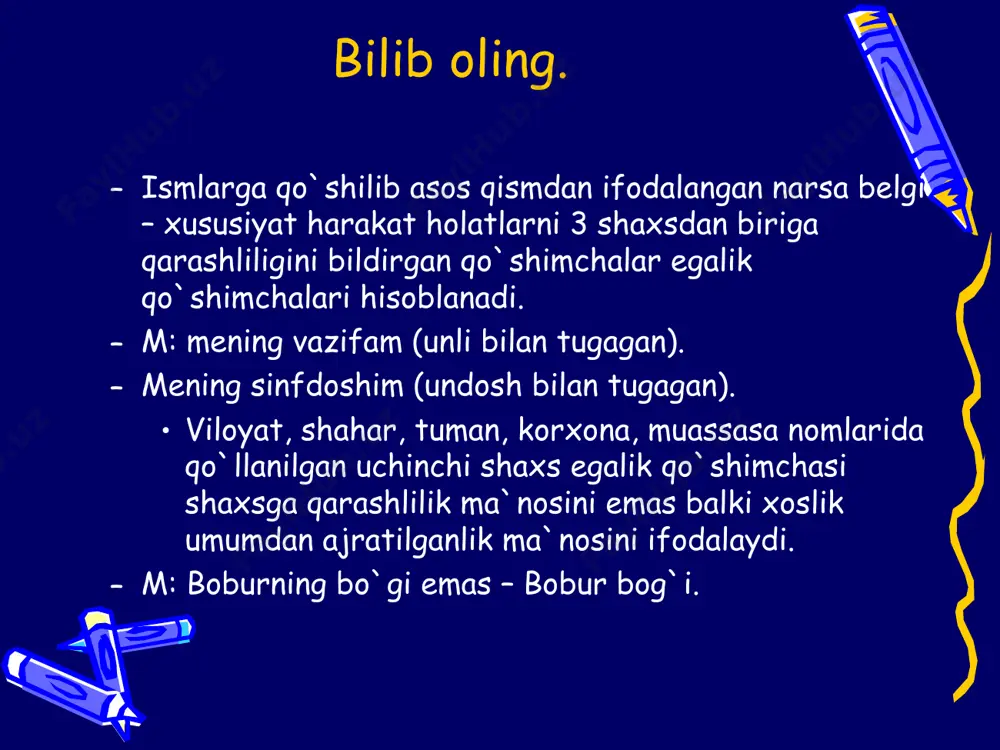 egalik shakllari va ularning imlosi - Page 5
