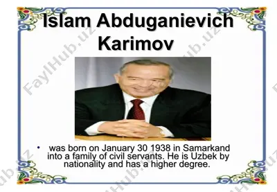 islam abduganievich karimov — PPT