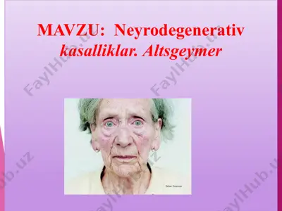 alzheimer kasalligi — PPTX