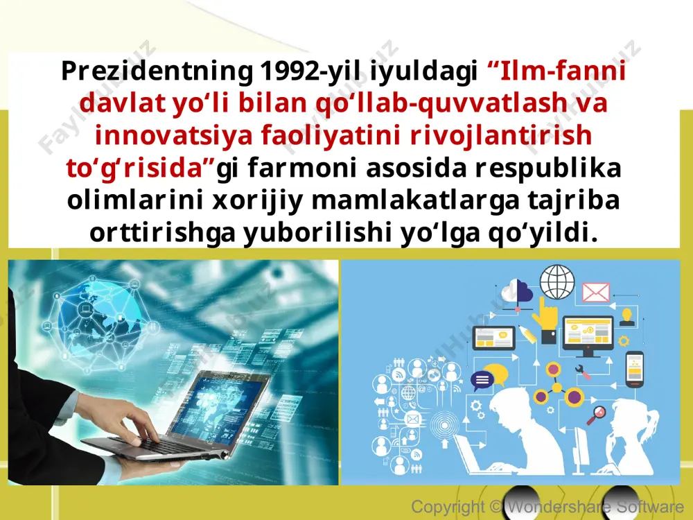 ga o‘tishga nimalar sabab bo‘ldi? 4. o‘zbekiston respublikasi prezidenti shavkat mirziyoyevning ilm-fanni rivojlantirish borasidagi tashabbuslari nimalarda namoyon bo‘ldi? 5. bugungi kunda o‘zbekistonda qancha akademik faoliyat olib bormoqda? qo‘shimcha adabiyotlardan foydalanib ularning ayrimlari nomini sanang.