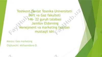 geomarketing — PPTX