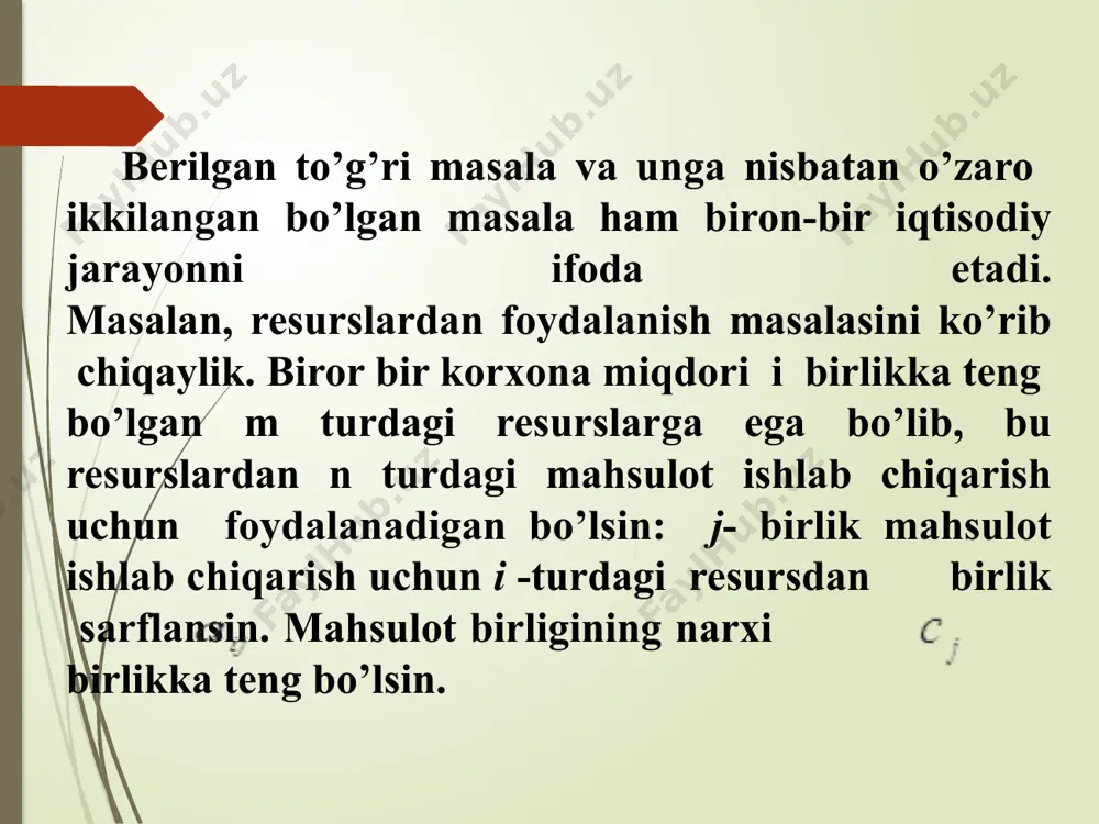 chiziqli programmalashtirish masalasining ikkilangan masalalari - Page 4