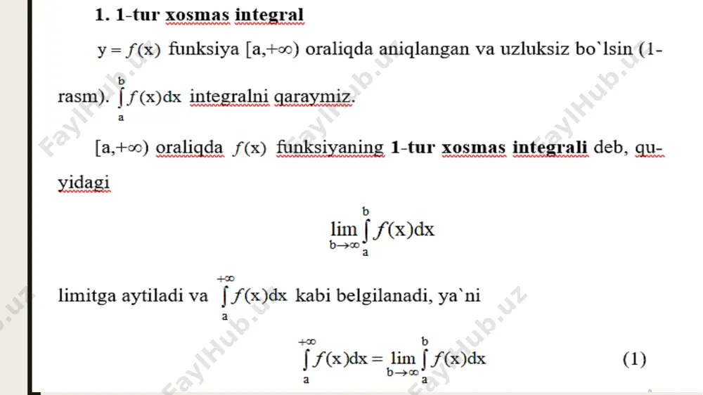 xosmas integrallar - Page 2