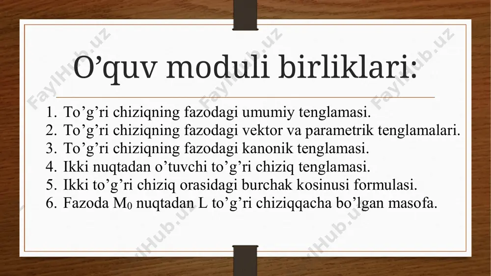 matematika. 1-qism. toshkent. 1992 yil. 496 bet. 3. latipov x. va boshq. analitik geometriya va chiziqli algebra. toshkent. «o’zbekiston» 1995 yil., 4. kamolov m. analitik geometriya va chiziqli algebra. toshkent. «o’qituvchi» 1964 yil 5. shodiev t. analitik geometriya va chiziqli algebra. toshkent. «o’qituvchi» 1984 yil 6. shnayder b.b. va boshq. oliy matematika qisqa kursi.toshkent. «o’qituvchi» 1 - qism. 1985 yil. 408 bet. /docprops/thumbnail.jpeg