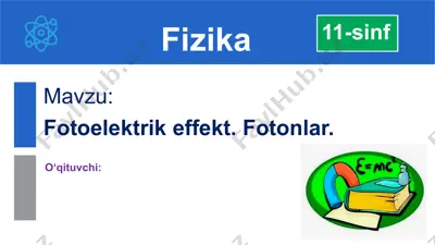 fotoelektrik effekt — PPTX