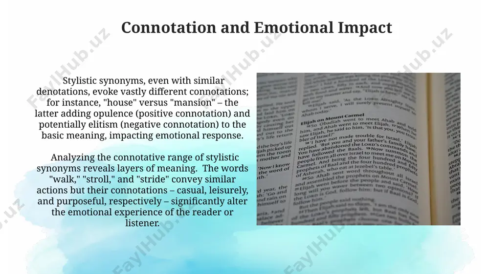stylistic synonyms and their use in artistic speech - Page 4