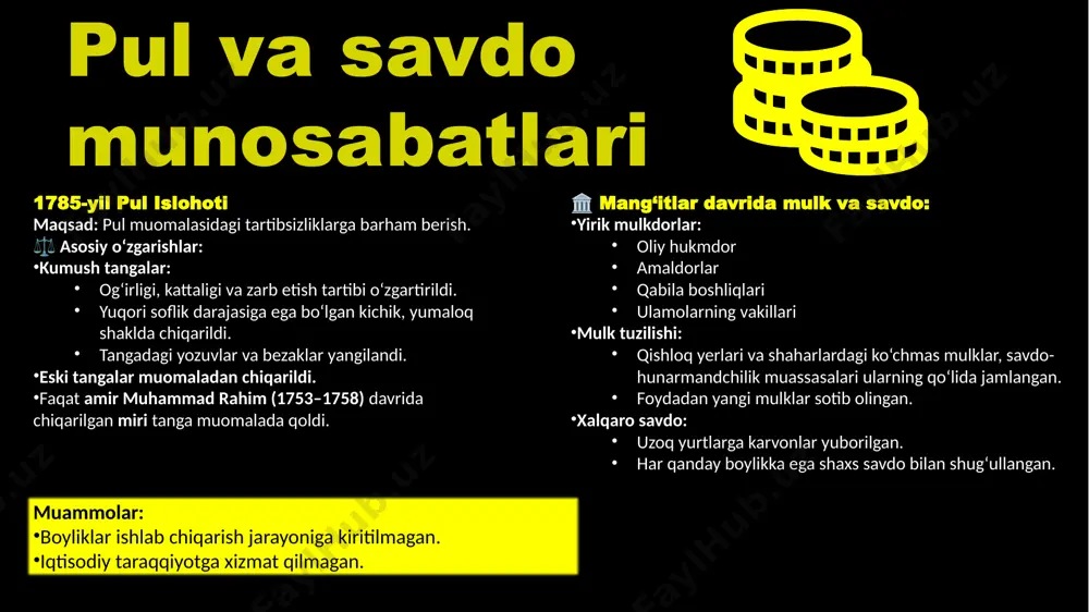 o'zbekiston tarixi: mang’itlar davrida ijtimoiy-iqtisodiy hayot - Page 5