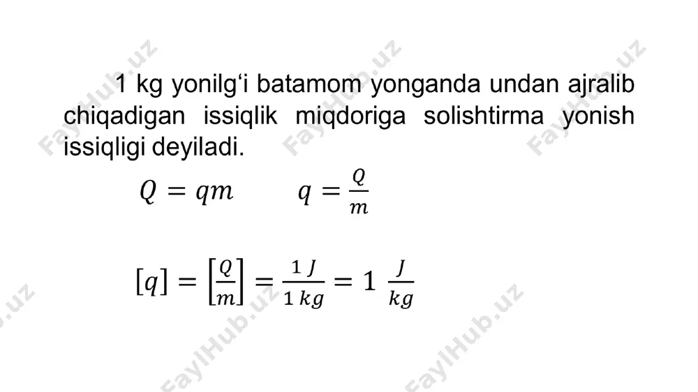 yoqilg‘ining solishtirma yonish issiqligi - Page 4