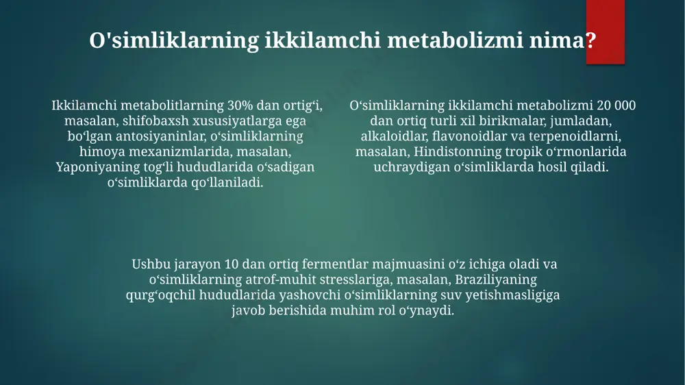 o‘simliklarni ikkilamchi metabolizmi - Page 4
