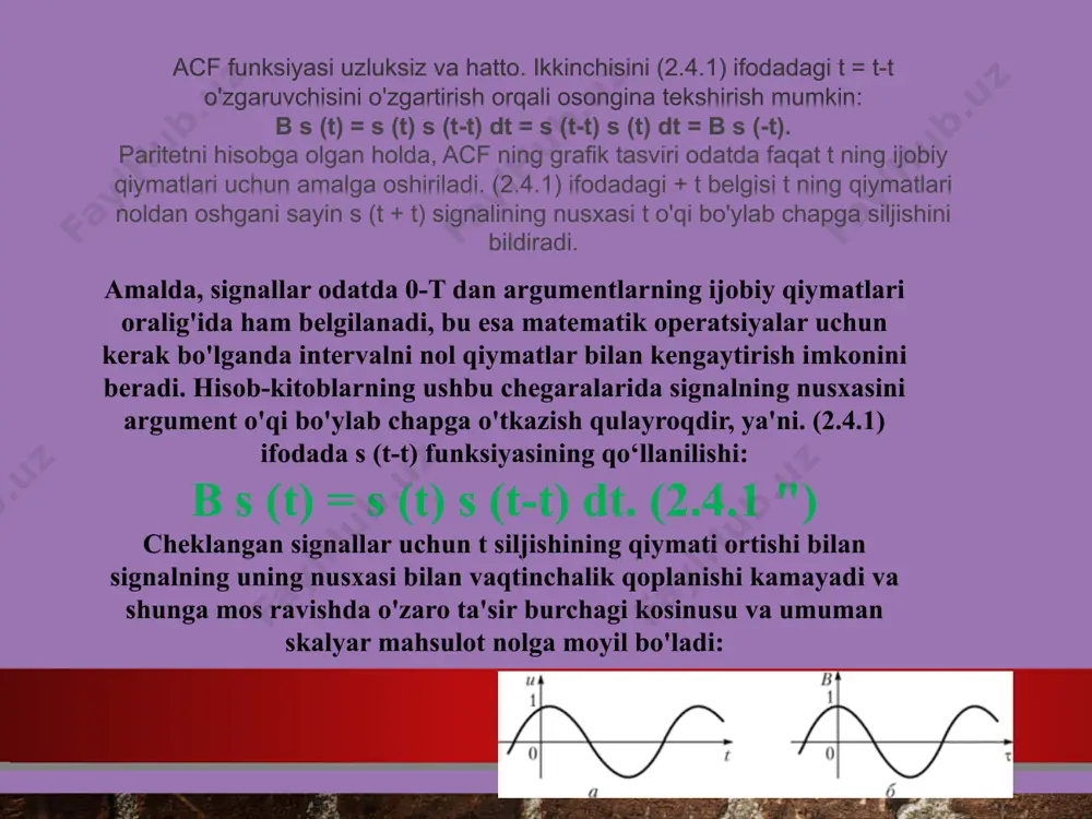 ida faqat bir turdagi zaryad tashuvchilar ishtirok etadi: yoki elektronlar, yoki kovaklar. shuning uchun ular yana unipolyar tranzistorlar deb ham ataladi. 9-mavzu: teskari aloqaning qo'llanishi teskari aloqa - eshitganga, o’qiganga yoki ko’rganga tan aks ta'sir yoki ta'sirlanish tayanchi. bunda mazkur axborotni olgan shaxs shu axborotga bo’lgan munosabatini, tushunganligi yoki to’liq tushunmaganligini, qo’llab-quvvatlashi yoki inkor etishini shu axborotni yuborgan shaxsga bildiradi. bunday aloqa har ikkala tomonning birbirini qanchalik tushunganini bilish uchun zarur. 10-mavzu: integral mikrosexmalar integral mikrosxemalar elektr asboblarning sifat darajasidagi yangi turi bo’lib elektron qurilmalarning asosiy negiz elementi hisoblanadilar. integral mikrosxema (ims) elektr jihatdan o’zaro bog’langan elektr radiomateriallar (tranzistorlar, diodlar, rezistorlar, kondensatorlar va boshqalar) majmui bo’lib, yagona texnologik siklda bajariladi, yani bir vatqning o’zida yagona konstruktsiya (asos)da ma’lum axborotni qayta ishlash funktsiyasini bajaradi. 11-mavzu: doimiy tok kuchaytirgichlardan nol dreyf dreyf oqim (gollandcha drijveh — suzish, haydash) — shamol va oqim taʼsirida okean va dengiz suvi ustki qatlamining oʻziga xos harakatga …