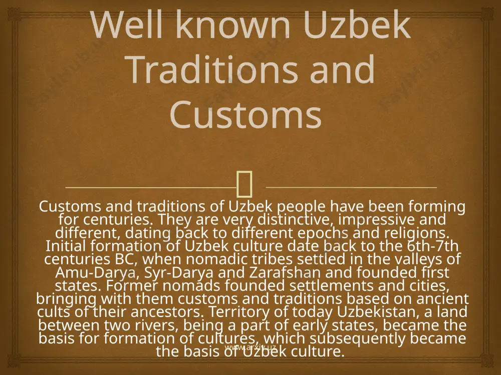 national customs of uzbekistan - Page 2