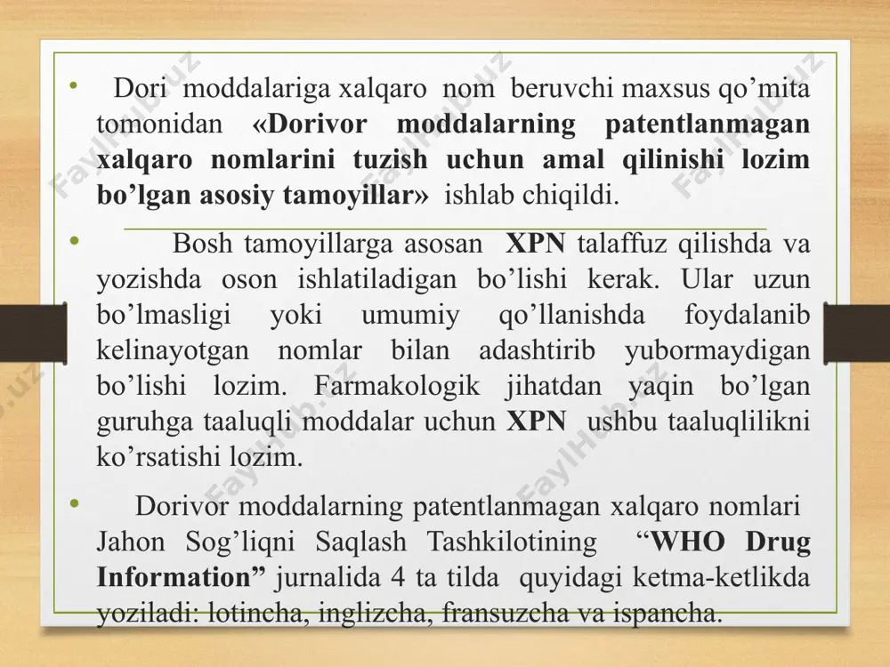 farmatsevtik terminlar va tarkibiy qismlar ishlatilishini mustahkamlash - Page 3