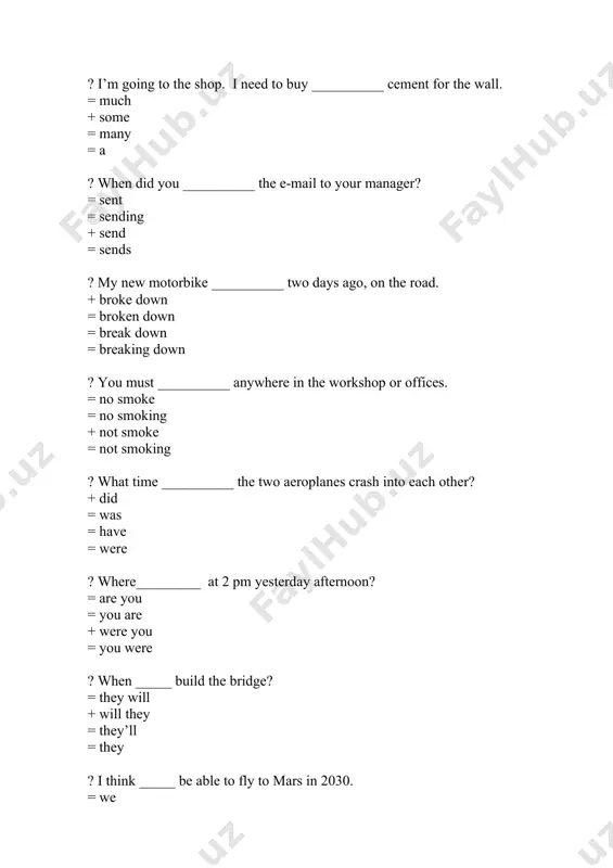 english grammar quiz - Page 5