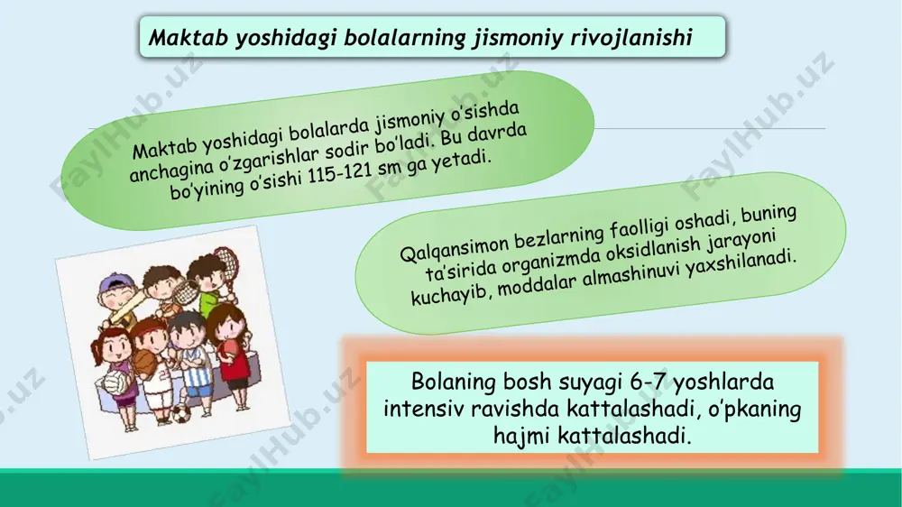 idagi bolalarda psixik jarayonlarining tarkib topishi. kichik yoshdagi o’quvchilarning idrok jarayoni asosan ixtiyorsiz o’tadi, ular o’z idroklarini mustaqil ravishda boshqara olmaydilar. natijada o’quvchilar ko’p xatolarga yo’l qo’yadilar: so’zlardagi bo’g’inlarni tushurib qoldiradilar, bo’g’inlarning va so’zlarning o’rnini almashtiradilar bolalar esa saqlab qolish maqsadida dars materialini kitobdan takror-takror o’qiydilar. bolaning maktabga kirishi bilan xotira taraqqiyotining yangi bosqichi boshlanadi. o’quvchilarga birinchi sinfdan boshlab o’qish materialini o’zlashtirishning eng yangi usullarini o’rgata boorish zarur. maktab ta’limining boshlanishi bolalarda tushunchali tafakkur maktabga qadar bo’lgandan tezroq rivojlana boshlaydi, bu tafakku jarayonida bola tushunchalar yordamida ish ko’radi. sistemali maktab ta’limining boshlanishi bilan bilimlarni egallash bola faoliyatining alohida bir turiga aylanadi. uning oldida maxsus vazifa – ilmiy tasavvurlar va tushunchalarni egallash, tabiat va jamiyat taraqqiyoti qonunlarini o’rganish vazifasi turadi. bu hol bolalar tafakkurining tez rivojlanishiga yordam beradi. agar birinchi sinf o'quvchisi, nima uchun pashsha shipda yursa ham yiqilib tushmaydi, degan savolni tushuntirib bera olmasa, uchinchi sinf o'quvchisi quyidagicha tushuntiradi: "chunki …
