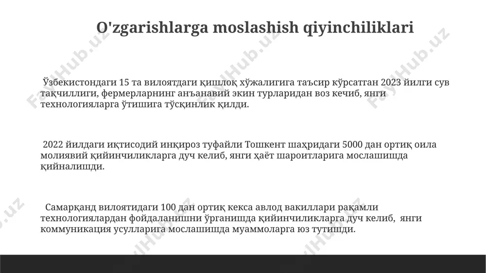 arishlariga (haqiqat) olib keldi. dekabr oyining stigmati nima? so'nggi 5 yil ichida samarqand shahrida o'tkazilgan sotsiologik tadqiqotlar dekabr oyida yolg'izlik hissi va ijtimoiy aloqalar yetishmasligi bilan bog'liq stigmati kuchayganini ko'rsatdi. o'zbekistonning qishloq hududlarida dekabr oyida, 50% dan ortiq aholisi qish mavsumiga tayyorgarlik ko'rish bilan bog'liq qo'shimcha xarajatlar tufayli stress va ruhiy zo'riqishni boshdan kechiradi. dekabr oyining stigmati, ayniqsa, 20-30 yoshdagi toshkent yoshlari orasida, bayramona kayfiyatga mos kelmaydigan moliyaviy qiyinchiliklar va ijtimoiy bosim bilan bog'liq. resurslar va qo'llab-quvvatlash samarqand viloyatida 500 dan ziyod inson ruhiy salomatlik muammolariga duch kelganlarga telefon orqali qo'llab-quvvatlash xizmati taqdim etiladi, anonimlik kafolatlanadi. qashqadaryo viloyati sog'liqni saqlash vazirligi tomonidan 15 yoshdan yuqori yoshlarga mo'ljallangan 10 ta onlayn resurs va o'z-o'zini yordam dasturlari taqdim etiladi. dekabr oyidagi ruhiy salomatlik muammolariga qarshi kurashish uchun toshkent shahrida 20 dan ortiq notijorat tashkilotlari psixologik yordam va maslahat xizmatlarini taklif qilmoqda. bayramlar davridagi yolg'izlik toshkent shahrida o'tkazilgan so'rov natijalariga ko'ra, bayramlar arafasida …