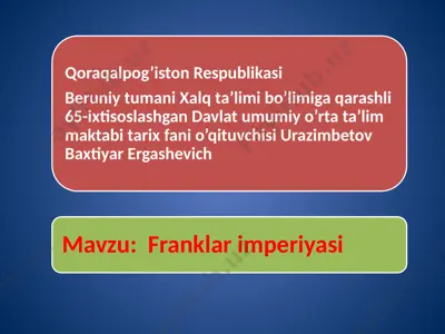 karlning dastlabki harbiy yurishlari — PPTX