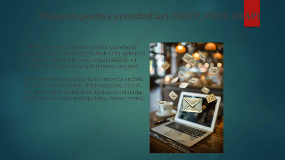 rd, 10 gb dan ortiq xabarlarni saqlash, 50 dan ortiq elektron pochta hisoblarini boshqarish va xavfsizlik protokoli ssl/tls orqali shifrlash imkoniyatlarini taqdim etadi. avtomatlashtirilgan elektron pochta xabarlarini yuborish email marketing platformalarida avtomatlashtirilgan xabarlarni yuborish uchun a/b testing orqali 2-3 ta turli xil mavzu sarlavhasini sinab ko'rish konversiya stavkasini 15% ga oshirishi mumkin. avtomatlashtirilgan elektron pochta xabarlarini yuborishda, kuniga o'rtacha 10000 tagacha xabar yuborish imkoniyati mavjud bo'lib, bu marketing kampaniyalari samaradorligini sezilarli darajada oshiradi. elektron pochta orqali ma'lumot almashishning asosiy tushunchalari xabarlarni tasniflash uchun yorliqlar (labels) va papkalar (folders) dan foydalanish samaradorlikni oshiradi, ayniqsa 100 dan ortiq xabarlar bo'lsa. muhim xabarlarni ajratib olish uchun yuqori darajadagi muhimlikni belgilash mumkin. elektron pochta orqali fayllarni uzatishda maksimal hajmi 25 mb dan oshmasligi kerak, aks holda xabar yetkazilmasligi mumkin. katta hajmdagi fayllarni arxivlash yoki bulut xizmatlaridan foydalanish tavsiya etiladi. elektron pochta manzillarini boshqarish elektron pochta manzillarini guruhlarga (masalan, "oila", "ish", "do'stlar") ajratish orqali 100 …