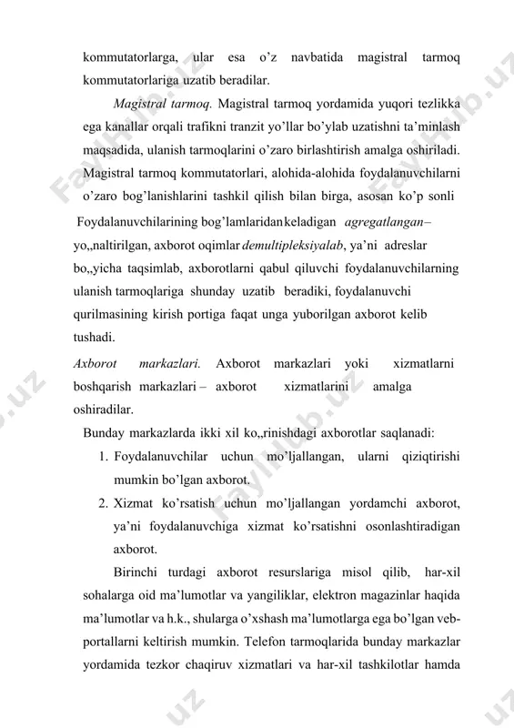 zamonaviy kompyuter tarmog‘ining umumlashgan strukturasi va uning xususiyatlari - Page 4