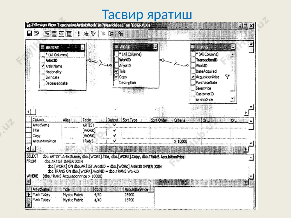 ms sql serverda maʼlumotlar bazasi bilan ishlash (taqdimot) - Page 4