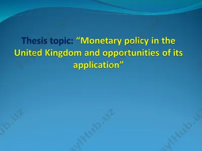 monetary policy in the united kingdom — PPT