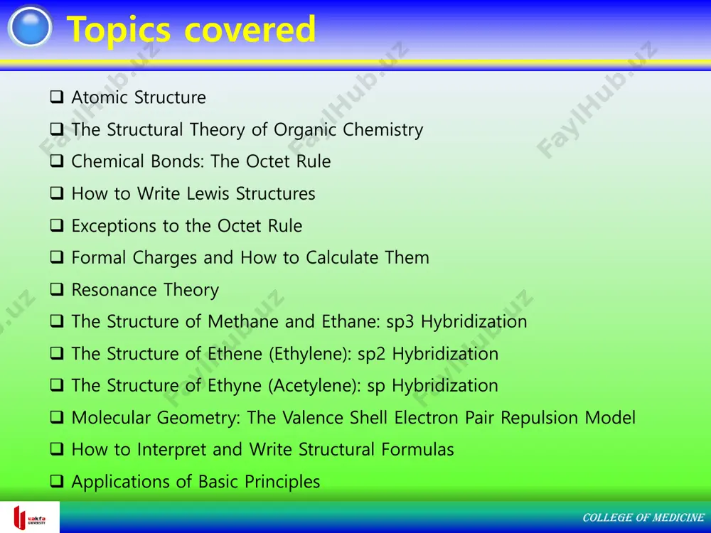 f atoms joined exclusively or predominantly by covalent bonds. college of medicine electronegativity college of medicine ch5n, c2h6, ch3f consider the following compounds and decide whether the bond in them would be ionic or covalent. atoms share electrons to obtain the configuration of an inert gas, that increased electron density between the positive nuclei. the resulting attractive forces of nuclei for electrons is the “glue” that holds the atoms together elements of the second period have eight electrons around them as they have only one 2s and three 2p orbitals available for bonding. covalent bonds: :lewis structure college of medicine exceptions to the octet rule elements of the third period and beyond have d orbitals that can accommodate more than 8 electrons and therefore can form more than four covalent bonds. college of medicine formal charges and calculations where f is the formal charge, z is the group number of …