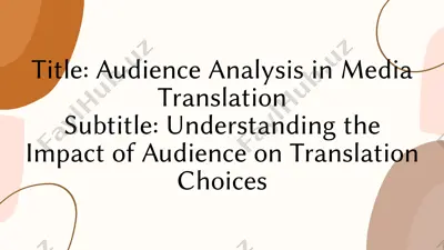audience analysis in media translation — PDF