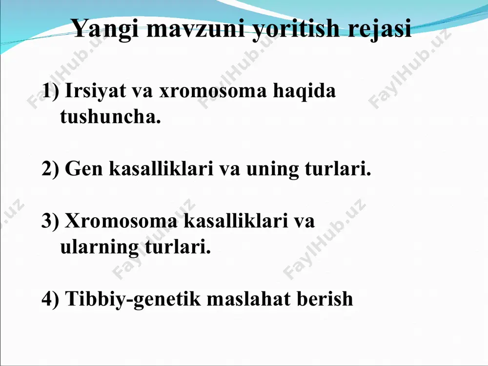 quvchilik qoidalarini eslatadi,darsninng mavzusi,maqsadi bilan tanishtiradi.yangi mavzuni doska yozadi. o’quvchilar o’quvchilar o’quvchilik qoidasiga amal qilgan holda dars mavzusi va o’quv topshriqlari uyzasidan ko’rsatmalarni aniqlaydi.oz o’quv faoliyatini tashkil etadi. 2 minut ii.uy vazifasini so’rash va baholash o’tilgan mavzuni oquvchilardan so’raydi.o’quvchilar tomonidan mavzu yuzasidan chiqish qilgan o’quvchiga savollar beradi,uyga berilgan topshiriqlarni so’rab ,uni baholarini jurnal va o’quvchining kundaligiga qayd qiladi. o’tilgan mavzu yuzasidan tayyogarligini oshiradi ,berilgan savollarga javob berdi ,savollarga o’quv daftariga javob yozadi. 15 minut iii.yangi mavzu bayoni yangi mavzuni doska yozib, uni ma’ruza shaklida hayotiy misollar yordamida tushuntirib beradi ,video proyektor orqali namoish qiladi 1-ilova yangi mavzunu o’quv daftariga yozib oladi va yangi mavzu diqqat e’tiborini oshiradi,darslik va kompyuter orqali ko’rsatilgan ma’lumotlarni ishi daftariga qayd qilib boradi. 10 minut iv.yangi mavzuni mustahkamlash o’qituvchi ozlashtirgan bilimlarni nazorat qilish va baholash maqsadida topshiriqlar beradi. 2-ilova kichik guruhlarda topshiriqlar bajariladi, 3-ilova yakka tartibda topshiriqlar bajariladi. o’quvchi egallagan bilimlarini nazorat qilish va o’z-o’zini baholash …