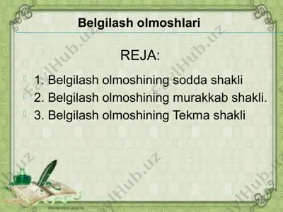 belgilash olmoshlari — PPTX