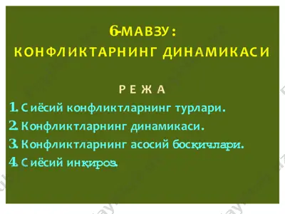 конфликтарнинг динамикаси — PDF