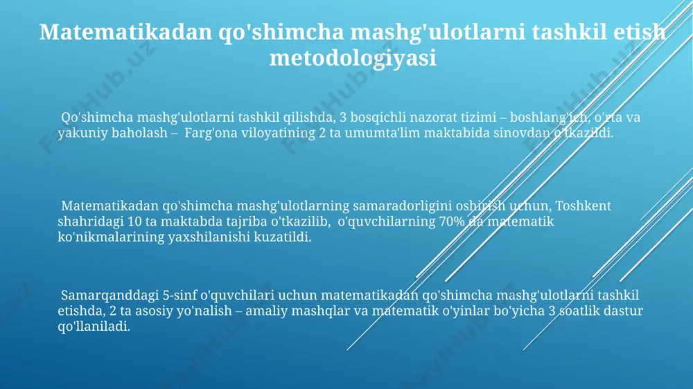 matematikadan sinfdan tashqari ishlarni tashkil etish metodikasi - Page 3