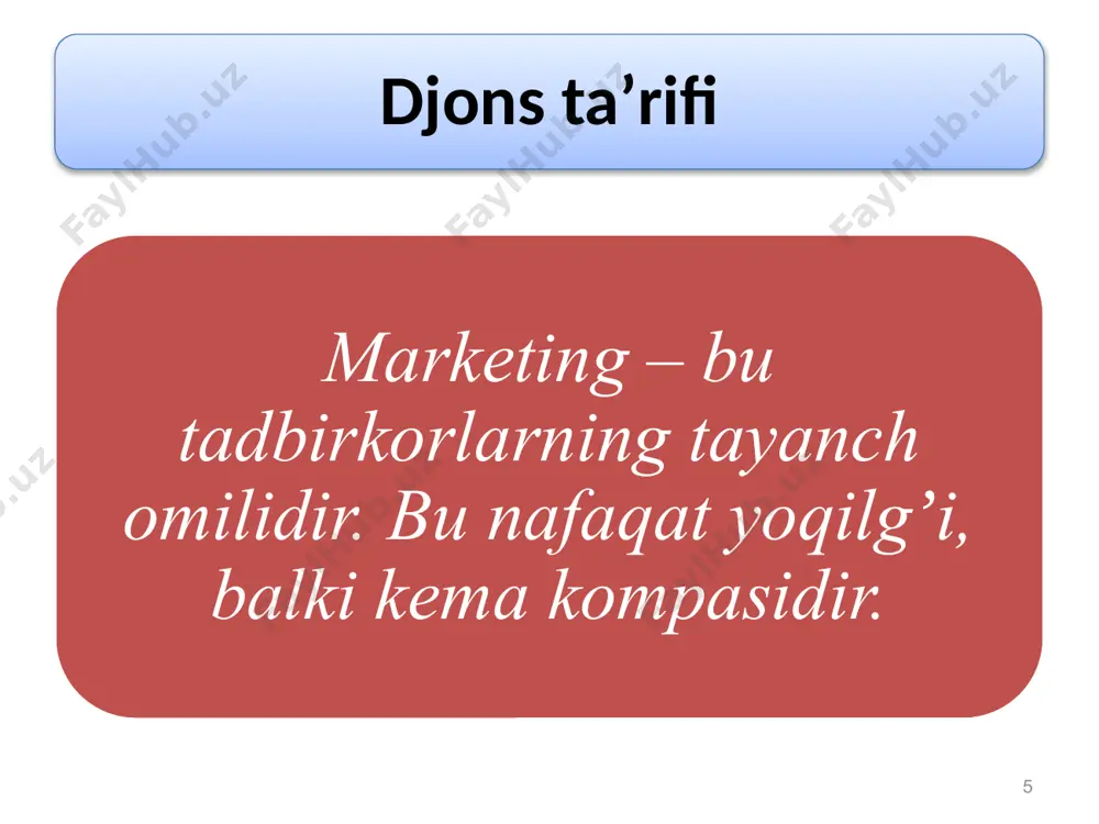 amerika marketing assotsiatsiyasi bo‘yicha taqdimot - Page 5
