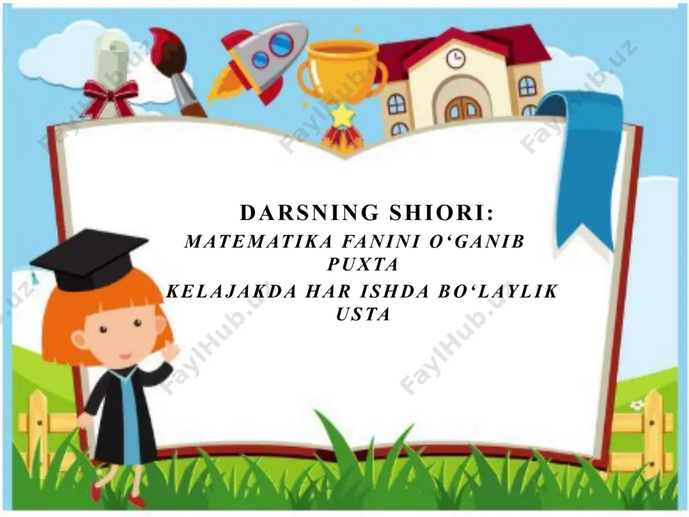 "burchak gradusini mustahkamlash" matematika darsi taqdimoti - Page 2
