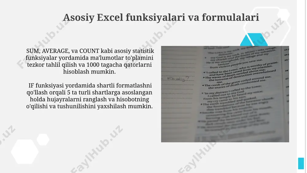 excel dasturida turli hisobotlar tayyorlash - Page 4
