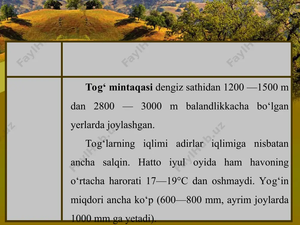 o‘rta osiyo adir, tog‘ va yaylov o‘simliklari 7-sinf - Page 5