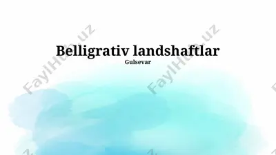 belligrativ landshaftlar — PPTX