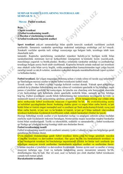 seminar mashg'ulotlarning materiallari — DOCX