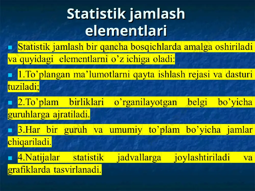 statistik jamlash va guruhlash - Page 4