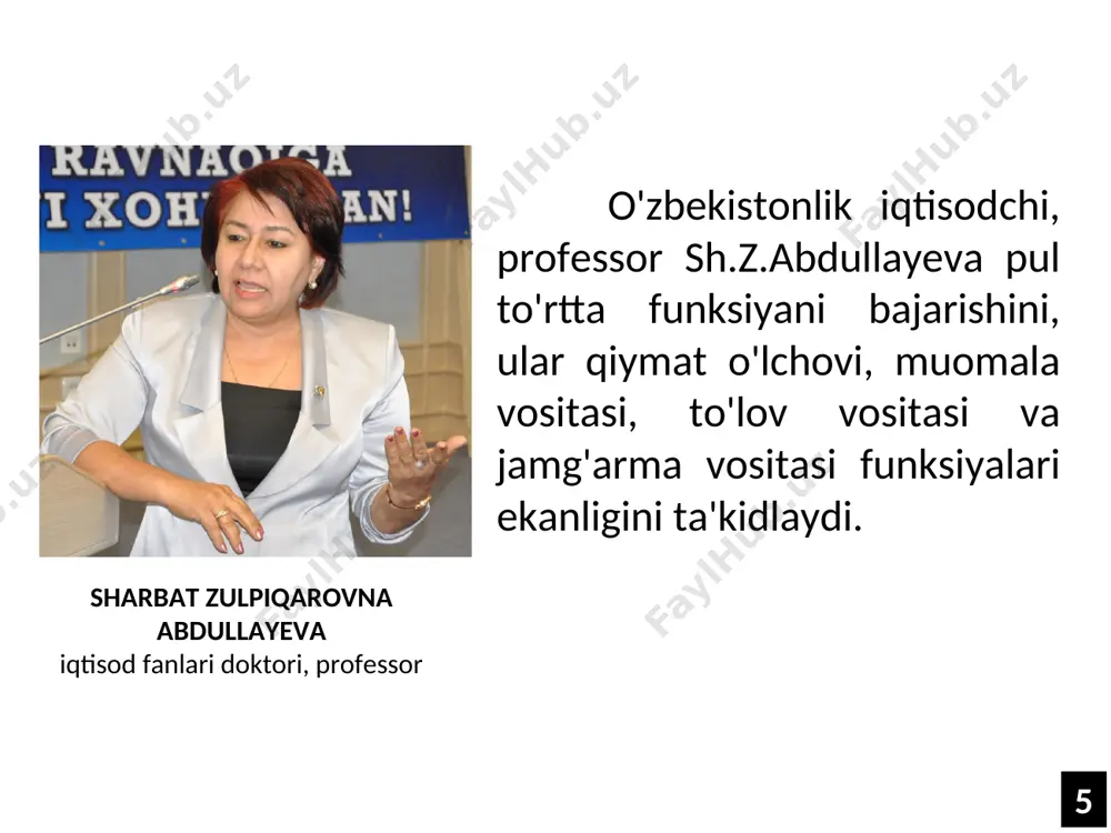 pulning funksiyalari va turlari - Page 5