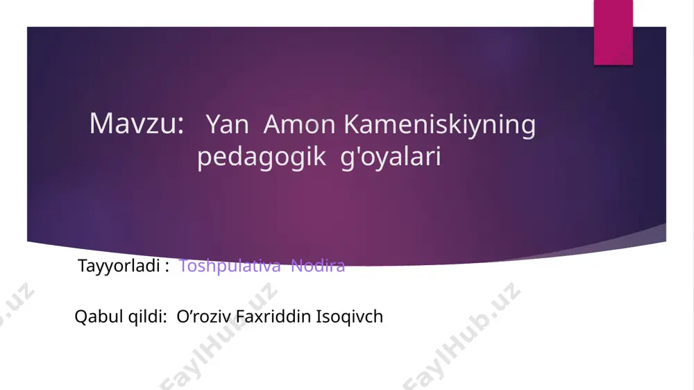 yan amon kameniskiyning pedagogik g'oyalari - Page 2